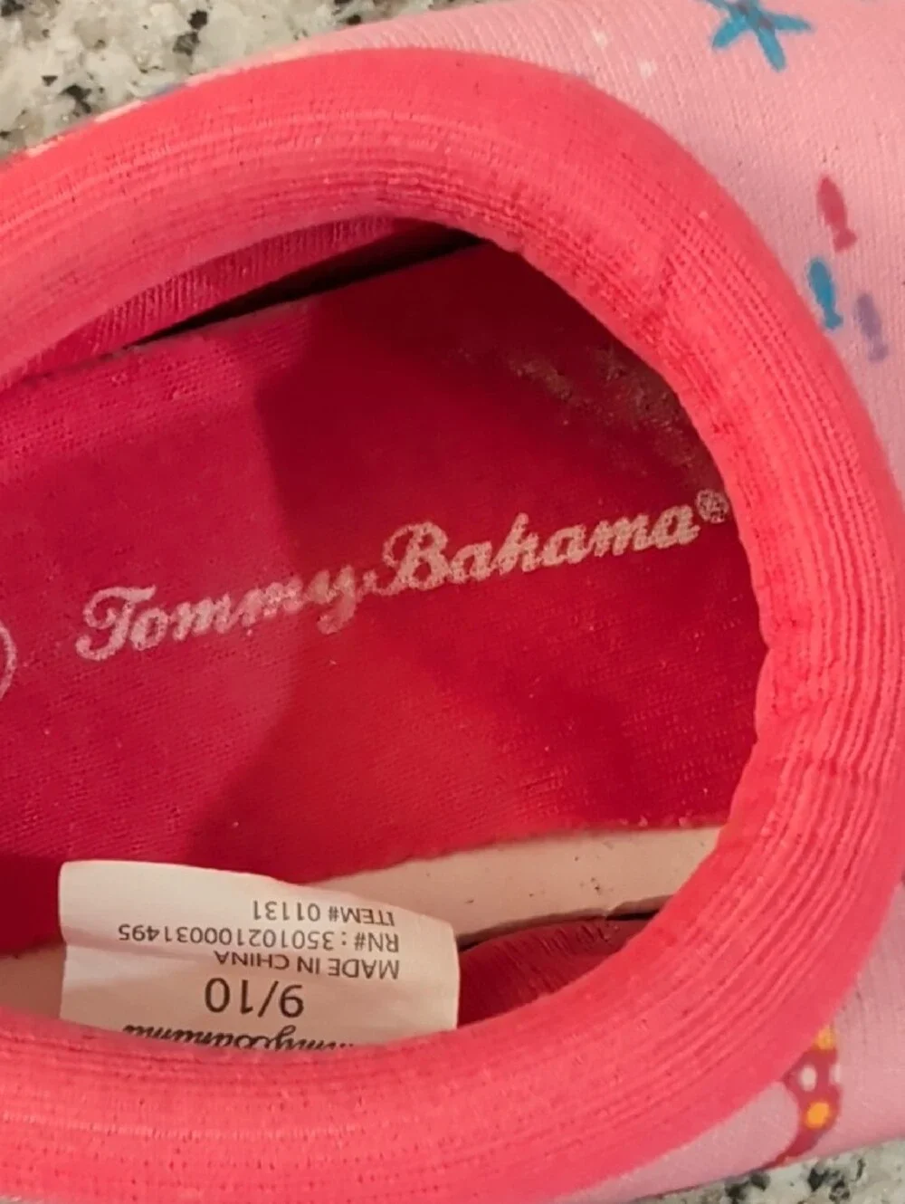 Tommy Bahama Pink Mermaid Print Kids Water Shoes